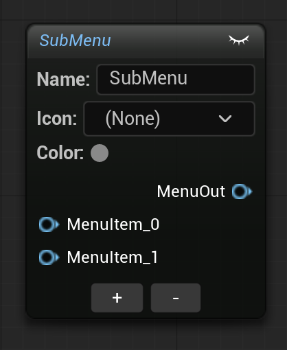 SubMenu node